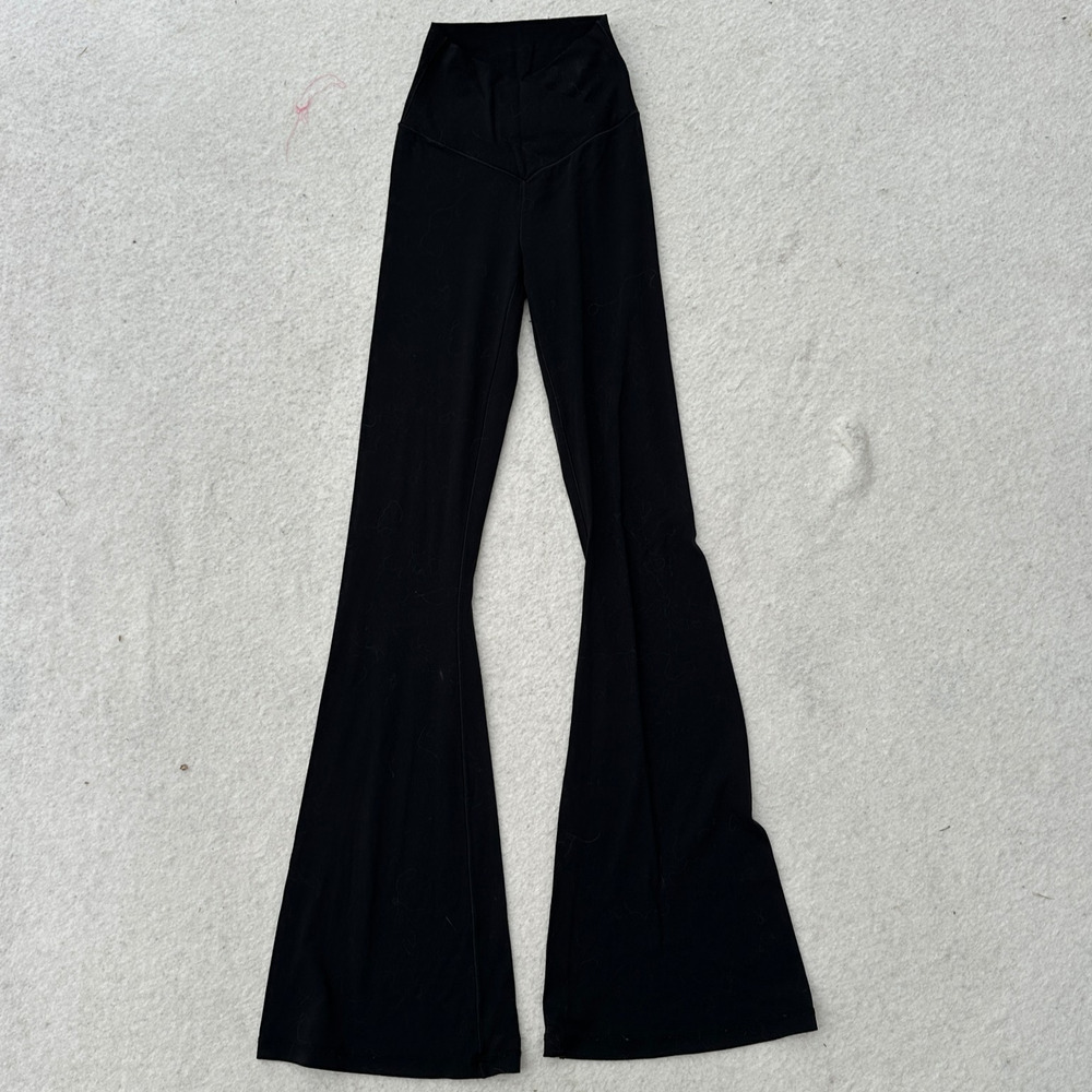 Offline by Aerie Real Me High Waisted Crossover Flare Legging Women's XS Black